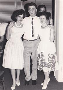 Liz Schneider; Brian Pellerman, Judy Kovendi (now Bahar) in 1959